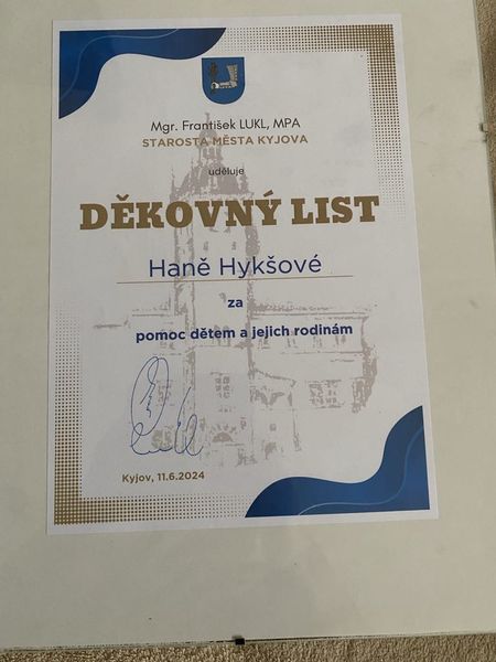 Ke kafíčku č. 101: ocenění dobrovolníka roku pro naši Hanku