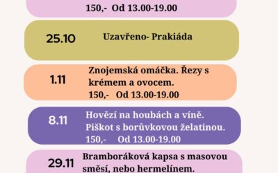 Přehled akcí od října do prosince 2025