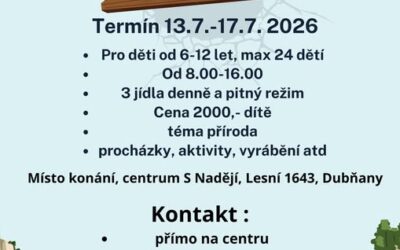Příměstský tábor: léto 2026
